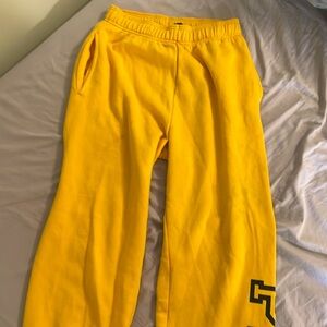 Yellow-orange PINK sweatpants